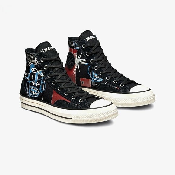 Converse Chuck 70 Hi x Basquiat Mens Casual Shoes Black 172585C NEW Sz 8.5 - Picture 6 of 10